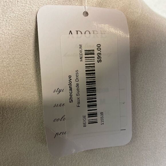 #320 ADORE She Can Love Vegan Suede Mini Dress - Picture 7 of 7